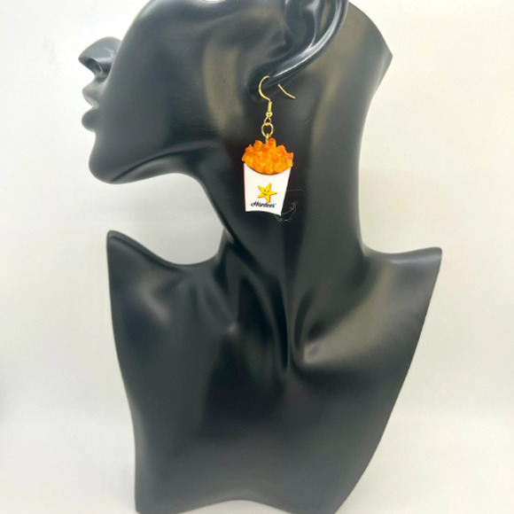 French Fries Earrings - Fast Food Earrings - White Castle, Hardees - Mini Brands - Picture 3 of 8